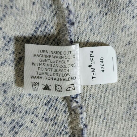 Orvis Womens 3/4 Sleeve Pullover Grey Blue Stretch Lace-Up Sweatshirt Size XS - Picture 7 of 7